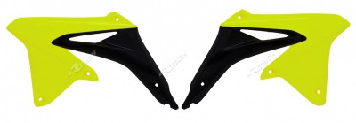 Ouïes de radiateur jaune fluo/noir Racetech | SUZUKI RMZ 450