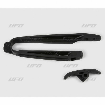 Kit patin de bras oscillant + patin de chaîne inférieur noir UFO | Motocross KTM