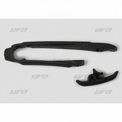 Kit patin de bras oscillant + patin de chaîne inférieur noir UFO | Motocross KTM