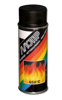 Peinture spray haute température noir 400ml Motip
