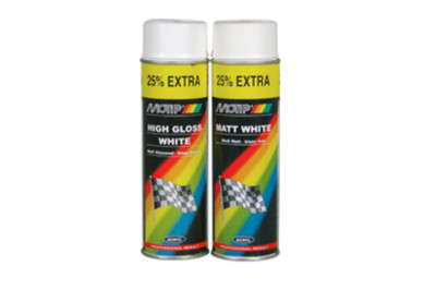 Peinture spray blanc brillant 500ml Motip
