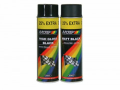 Peinture spray noir brillant 500ml Motip