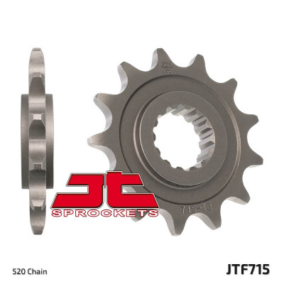 Pignon 12 dents standard 715 - 520 JT Sprockets | Motocross, Quad, Moto GAS GAS, MUZ, VOR