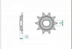 Pignon 10 dents standard 94123 - 420 Afam | Motocross KTM