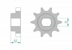 Pignon 11 dents standard 94124 - 415 Afam | TC 50, TC MINI 50, SX 50, SX MINI 50, SX PRO JUNIOR 50