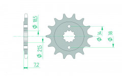 Pignon 13 dents type 20320 pas 520 standard Afam | Motocross, Moto HONDA