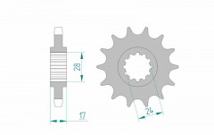 Pignon 13 dents acier standard 20504 - 530 Afam | HONDA CBR F 600