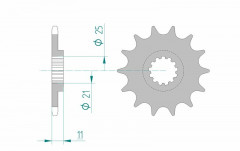Pignon 13 dents standard 64500 - 520 Afam | Motocross, Moto, Quad HUSQVARNA, HYOSUNG