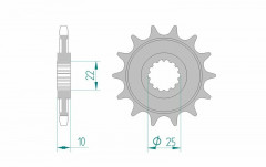 Pignon 13 dents standard 94312 - 520 Afam | Motocross, Moto TM, VOR