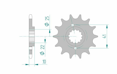 Pignon standard 15 dents type 20509 pas 520 Afam | Moto HONDA