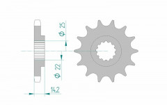 Pignon standard 15 dents type 22601 pas 630 Afam | Moto SUZUKI