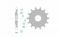 Pignon 16 dents type 20311 pas 520 standard Afam | Motocross, Moto, Quad HONDA, HM
