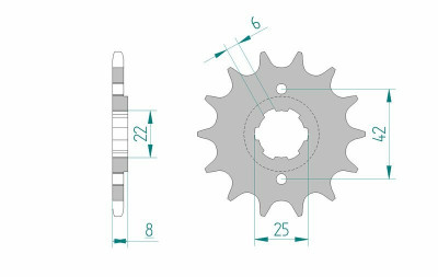 Pignon 16 dents type 20500 pas 520 standard Afam | Moto, Motocross HONDA