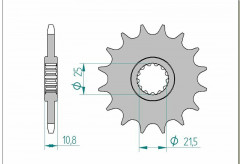 Pignon standard 16 dents type 21512 pas 520 Afam | DIVERSION XJ6 F 600, S DIVERSION XJ6 600, XJ6 600
