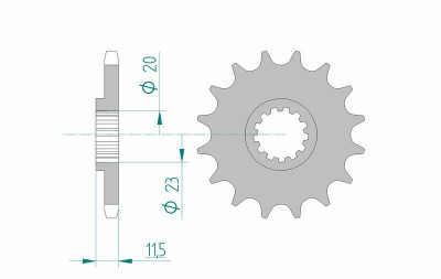 Pignon standard 16 dents type 22201 pas 428 Afam | Motocross, Moto KAWASAKI, SUZUKI