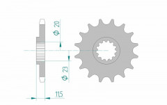 Pignon standard 16 dents type 22201 pas 428 Afam | Motocross, Moto KAWASAKI, SUZUKI