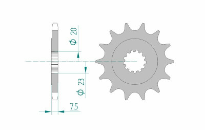 Pignon standard 16 dents type 22401 pas 520 Afam | Moto, Motocross SUZUKI