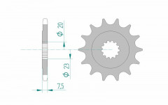 Pignon standard 16 dents type 22401 pas 520 Afam | Moto, Motocross SUZUKI