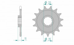 Pignon 16 dents standard 37400 - 520 Afam | MXV 450, RXV 450, 550, SXV SUPERMOTARD 450, 550