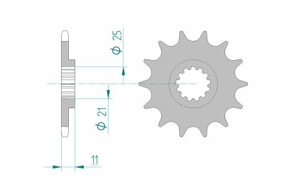 Pignon 16 dents standard 64500 - 520 Afam | Motocross, Quad, Moto HUSQVARNA, HYOSUNG