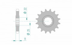 Pignon standard 17 dents type 21602 pas 530 Afam | Moto YAMAHA
