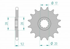 Pignon 11 dents standard 94121 - 428 Afam | Mécaboite HM