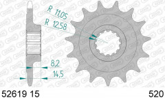 Pignon 15 dents standard 52619 - 520 Afam | Moto DUCATI