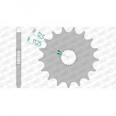 Pignon marque AFAM acier standard 88900 - 525