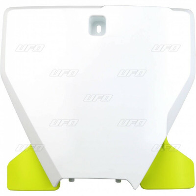 Plaque numéro frontale blanc/jaune Ufo | FC 250, FC 350, FC 450, TC 125, TC 250
