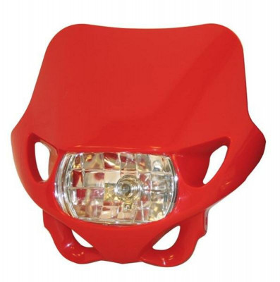 Plaque Phare Enduro Rouge Bihr