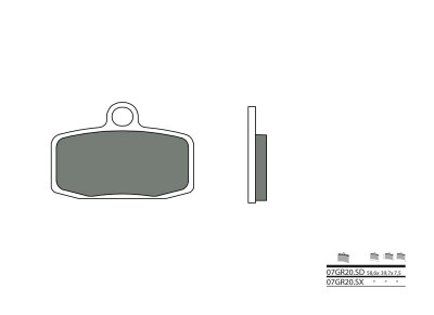 Plaquettes de frein avant Brembo métal fritté : 07GR20SD | TC 85, TC BIG 19/16, TC STD 17/14
