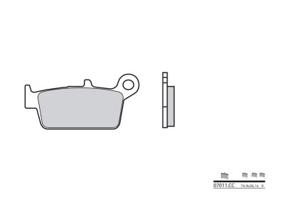 Plaquettes de frein Brembo 07011CC en carbone céramique | HONDA, KYMCO