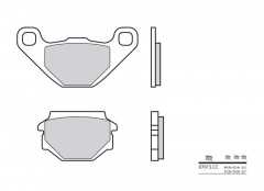 Plaquettes de frein Brembo 07015CC en carbone céramique | Aprilia 125 '92, Scooter, F10 AC 50