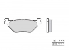 Plaquettes de frein Brembo 07052XS en métal fritté | YAMAHA T-MAX XP 530