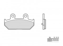 Plaquettes de frein Brembo 07058XS en métal fritté | BURGMAN ABS 400, AN 400
