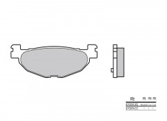 Plaquettes de frein Brembo 07059XS en métal fritté | NEXUS 250, MAJESTY YP 400, T-MAX XP 500, YP 400