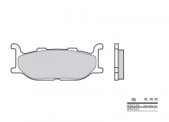Plaquettes de frein Brembo 07073XS, métal fritté | MAJESTY YP 400, T-MAX XP 500 (01-03)
