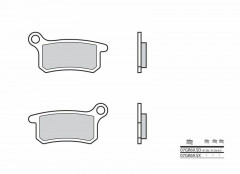 Plaquettes de frein Brembo 07GR69 SX en métal fritté racing | TC 65, SX 65, 85, 105