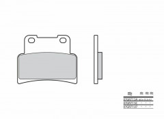 Plaquettes de frein Brembo 07GR7707 carbone céramique | RS 125, MAX SYM 400, MT 125, ABS, YZF R 125