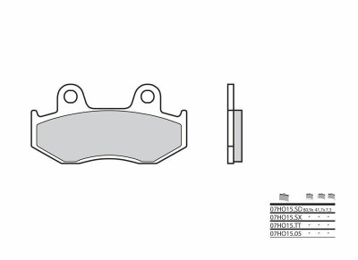 Plaquettes de frein Brembo 07HO15 SD en métal fritté | HONDA, YAMAHA