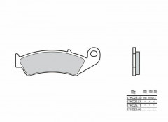 Plaquettes de frein Brembo 07HO25 SD en métal fritté | CR 125, 250, 500, XR R 600