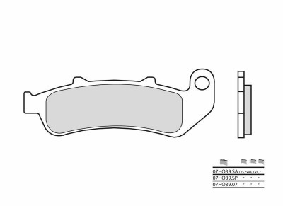 Plaquettes de frein Brembo 07HO39 SP en métal fritté | HONDA CBR F 1000 '93