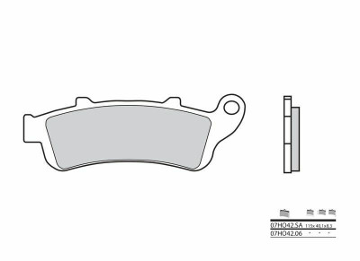 Plaquettes de frein Brembo 07HO42 SA en métal fritté. | HONDA, KAWASAKI