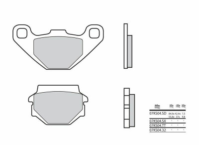 Plaquettes de frein Brembo 07KS04 SX en métal fritté racing | KAWASAKI, KTM