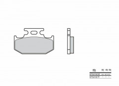 Plaquettes de frein Brembo 07SU18 SD en métal fritté. | SUZUKI, YAMAHA