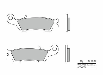 Plaquettes de frein Brembo 07YA47 SX en métal fritté racing | YAMAHA, FANTIC