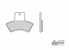 Plaquettes de frein Brembo en métal fritté : SD : 07PO04SD. | Quad POLARIS