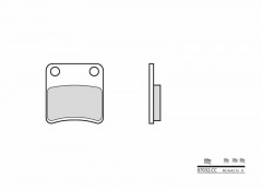 Plaquettes de frein Carbone Céramique Brembo 07032CC | BONITA , GZ MESSAGE, SJS S-FIVE, CRM 50cc