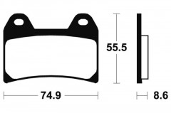 Plaquettes de frein en métal fritté : MTR206 marque Tecnium | Compatible Moto, Motocross