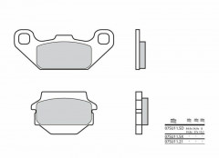 Plaquettes de frein en métal fritté Brembo : 07SU11SD. | PIAGGIO, GILERA, POLARIS